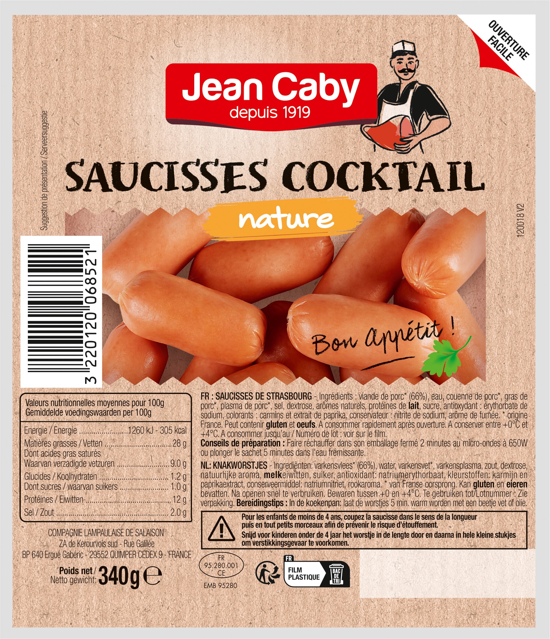 Saucisses Cocktail Jean CABY